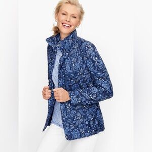 Talbots Navy Paisley Jacket